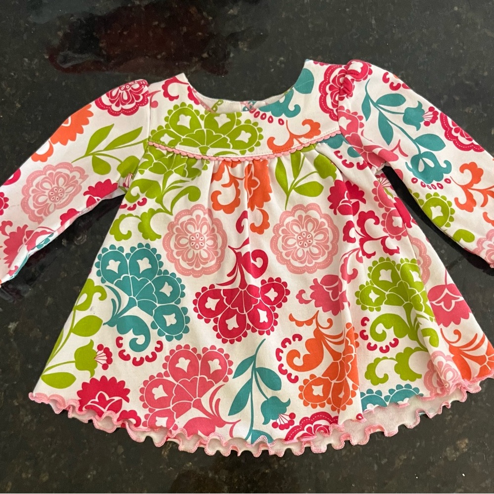 Vera Bradley Baby Cotton Dress with Multicolor Print